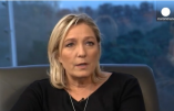 Interview de Marine Le Pen par Euronews: immigration, sortie de l’UE, Poutine, Crimée-Russie-Ukraine, « gentils nazis et méchants nazis », coalition contre l’EI, Bachar el Assad, fondamentalisme, etc.