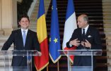 La diplomatie roumaine place un drapeau allemand sur une carte du territoire français