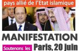 Il faut sanctionner l’Arabie Saoudite, pays allié de l’Etat Islamique – Manifestation à Paris le 20 juin