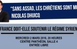 2 mars – conférence “La France doit-elle soutenir le régime syrien ?”