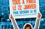 22 janvier 2017 à Paris : Marche pour la Vie