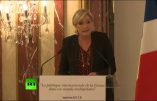 Marine Le Pen présente sa politique étrangère devant les corps diplomatiques de 50 pays dans le silence absolu des gros médias