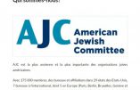 L’American Jewish Committee serait-il considéré d’utilité publique en France ? Une nouvelle niche fiscale déclarée à Paris…