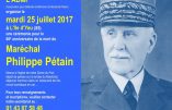25 juillet 2017 – Cérémonie à L’Ile d’Yeu en mémoire du Maréchal Pétain