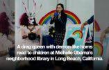 Dans la Bibliothèque Michelle Obama, c’est un démon drag queen qui lit des histoires LGBT aux enfants