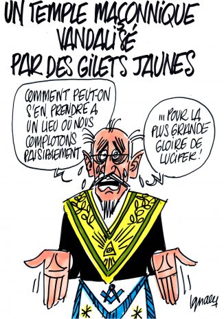 Ignace - Un temple maçonnique vandalisé par des Gilets jaunes
