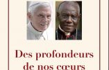 Le cardinal Sarah divulgue la preuve que son texte sur le célibat a été écrit avec le pape émérite Benoît XVI