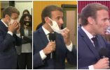 Macron a failli s’étouffer en avalant des particules de son masque