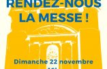 22 novembre 2020 à Saumur – Rendez-nous la Messe !