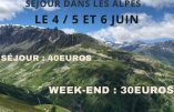Du 4 au 6 juin 2022, séjour dans les Alpes avec le Réveil des Moutons