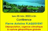 Samedi 5 novembre 2022 : conférence de l’Entraide Savoyarde avec Pierre-Antoine Plaquevent