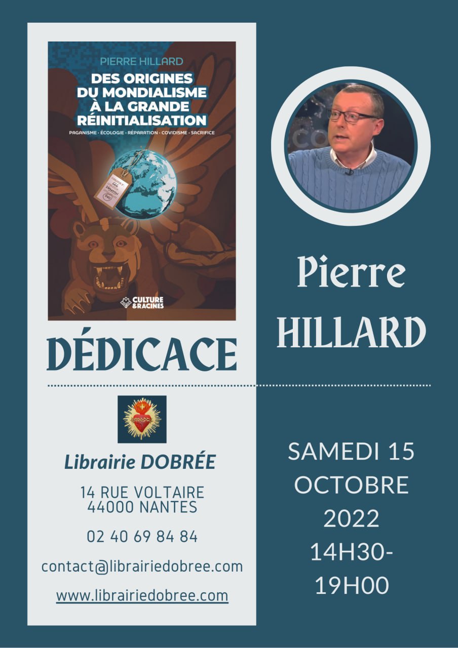 15 octobre 2022 à Nantes – Pierre Hillard dédicacera à la Librairie Dobrée