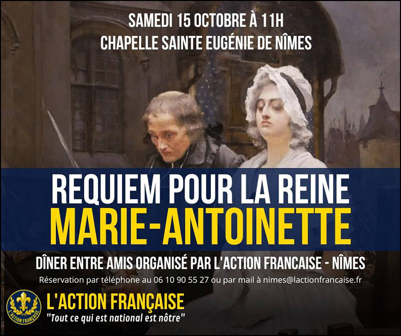 L'Action Française vous invite à une messe de requiem pour la reine