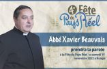 L’abbé Xavier Beauvais interviendra à la Fête du Pays Réel le 19 novembre 2022 à Rungis