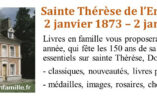 150 ans de la naissance de sainte Thérèse, une année spéciale avec Livres en Famille