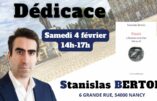 4 février 2023 à Nancy – Stanislas Berton en dédicace puis en conférence