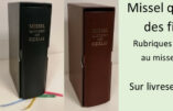 Missel traditionnel latin conforme aux rubriques du missel de 1962 – Abbé Daniel Joly