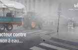 A Rennes, tracteur et marins pêcheurs affrontent police et canon à eau