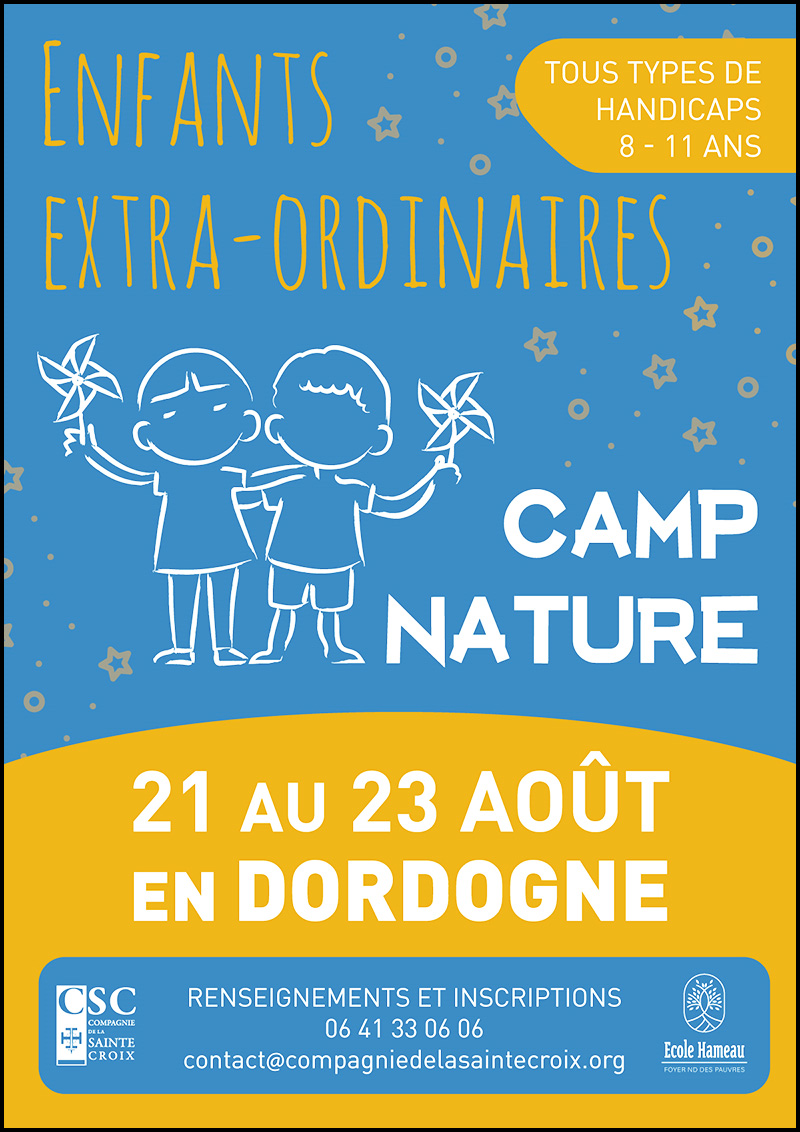 Camp nature de la Compagnie Sainte Croix du vingt-et-un au vingt-trois août