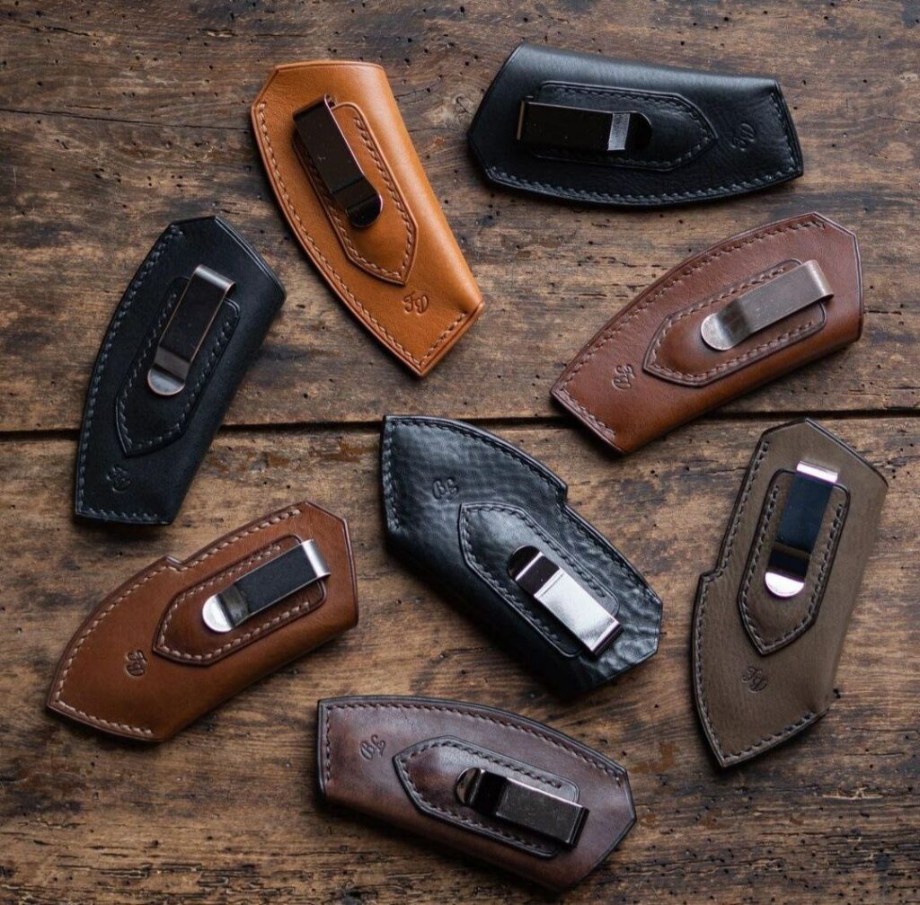 Etuis en cuir pour couteaux pliables