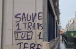 Graffiti transgenre appelant à tuer une "terf"