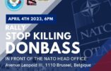 Manifestation Stop killing Donbass à Bruxelles le 4 avril