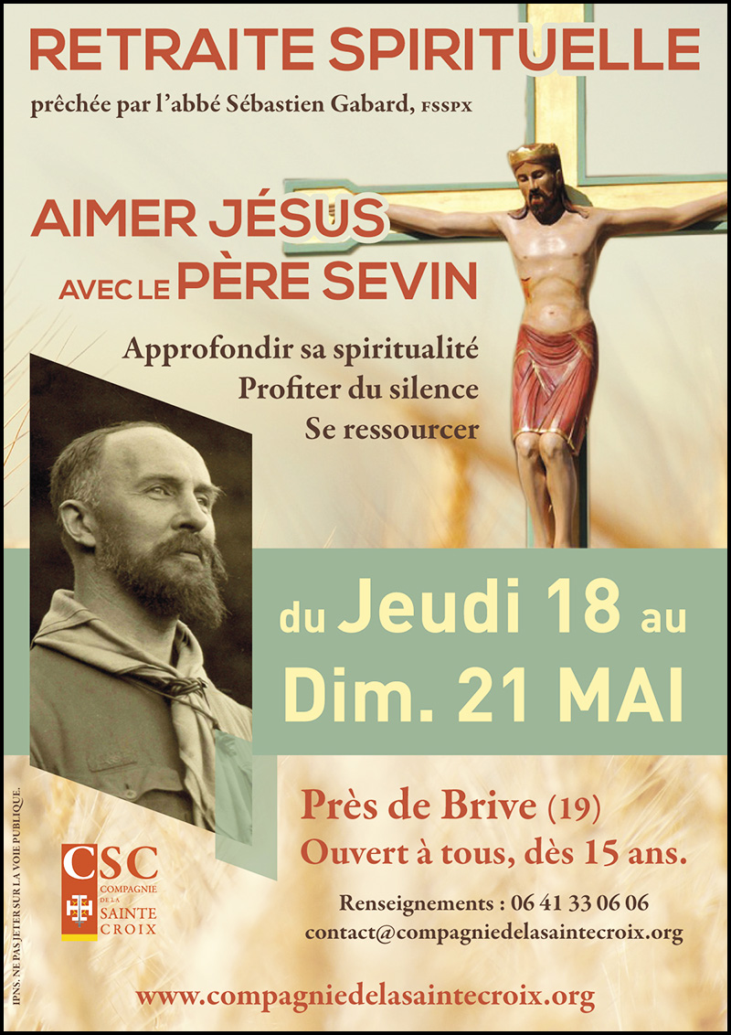Retraite Aimer Jésus, Compagnie Sainte-Croix, du dix-huit au vingt-et-un mai 2023