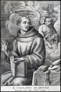 Bienheureux Conrad d'Ascoli, Premier ordre Franciscain, dix-neuf avril