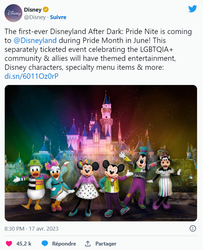 Disneyland fait de la propagande LGBT
