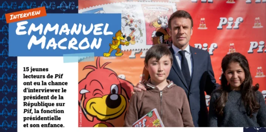 Entretien d'Emmanuel Macron dans Pif...