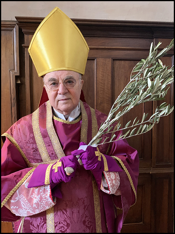 Mgr Viganò, homélie du dimanche des rameaux deux avril 2023