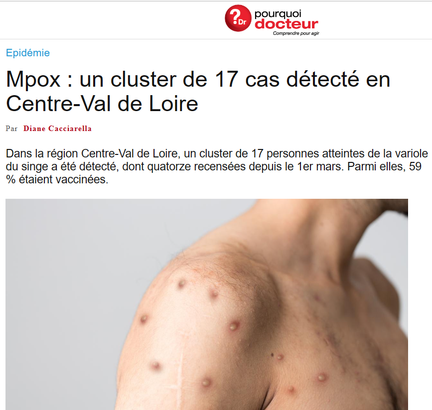 Variole du singe (Mpox), le retour chez des homosexuels majoritairement vaccinés