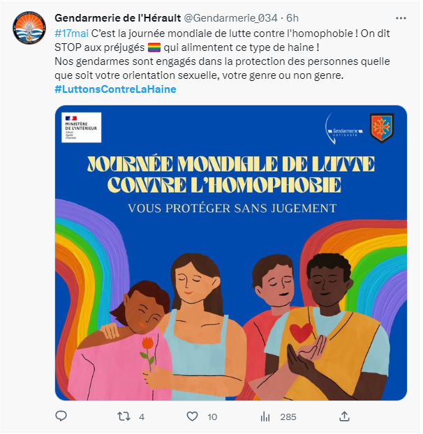 La gendarmerie et la propagande LGBT