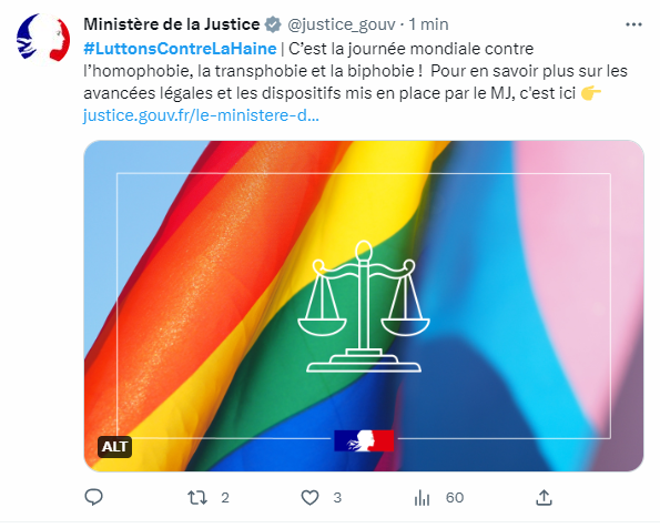Ministère de la Justice et propagande LGBT