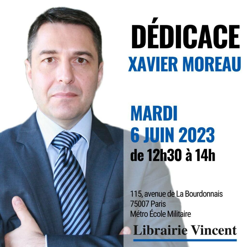 Xavier Moreau dédicacera à la Librairie Vincent le 6 juin 2023