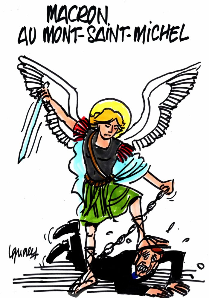 Ignace - Macron au Mont-Saint-Michel