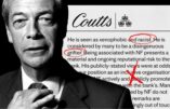 Nigel Farage est exclu de la Coutts Bank