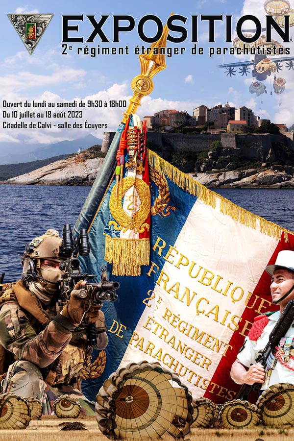 Exposition sur le 2eme Régiment Etranger Parachutiste (Légion étrangère) à Calvi