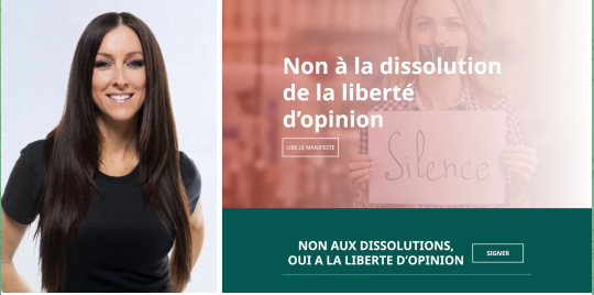 Amélie Paul, chanteuse et comédienne québécoise, a signé le Manifeste Non à à la dissolution de la liberté d'opinion