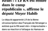 Meyer Habib distribue des bons points au RN