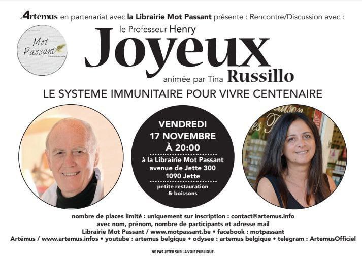 Le Professeur Joyeux en conférence à Bruxelles