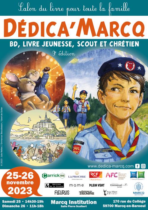 Festival Dedica-Marcq 2023, BD et livres jeunesse - scoutisme et chrétien