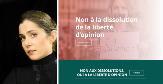 Géraldine Hilaire, comédienne, contre la dissolution de Civitas