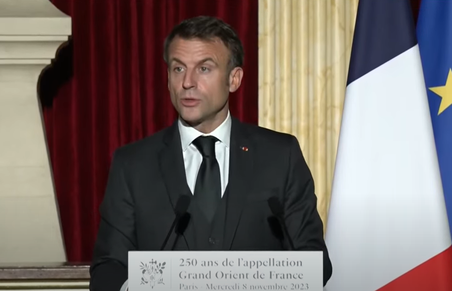 Le discours maçonnique du Président Macron au Grand Orient de France Macron-au-grand-rient-de-france-novembre-2023