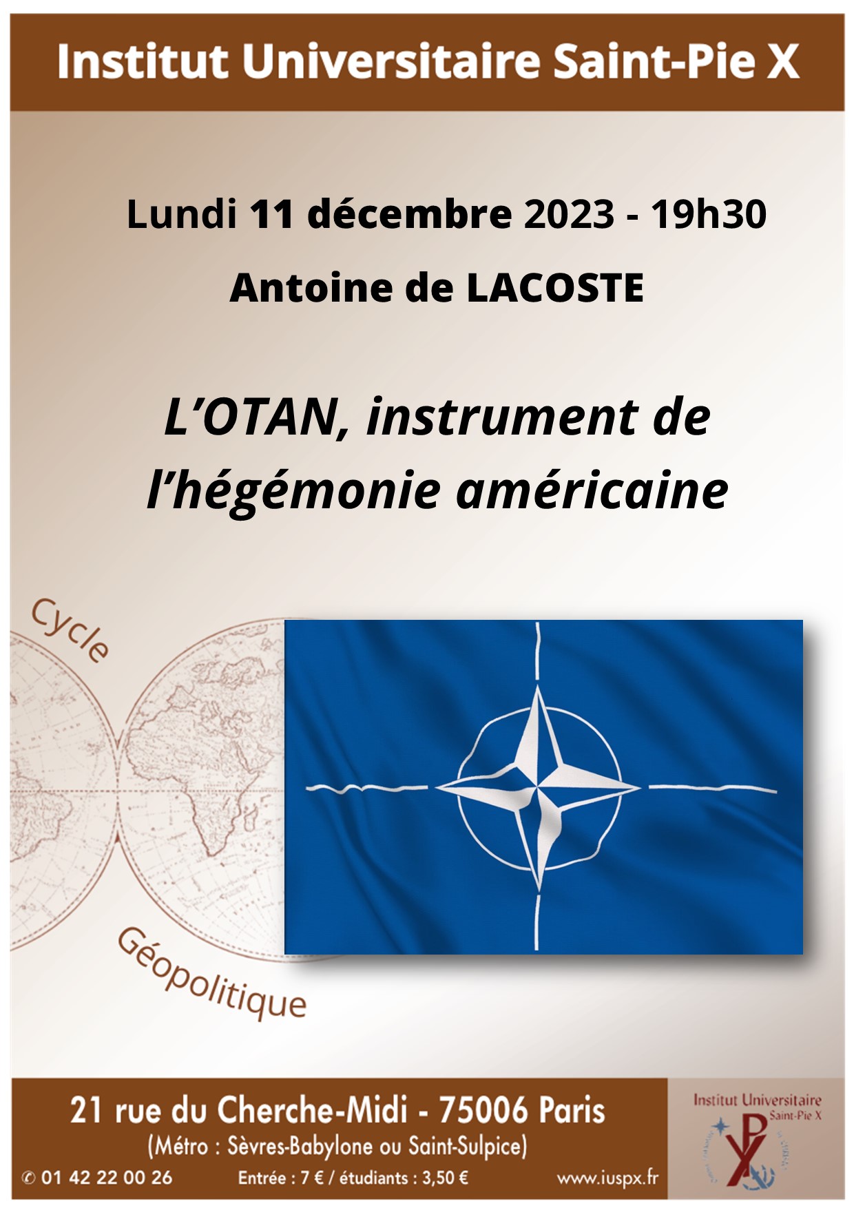 Conférence L’OTAN, instrument de l’hégémonie américaine . Iuspx-antoine-de-lacoste-otan