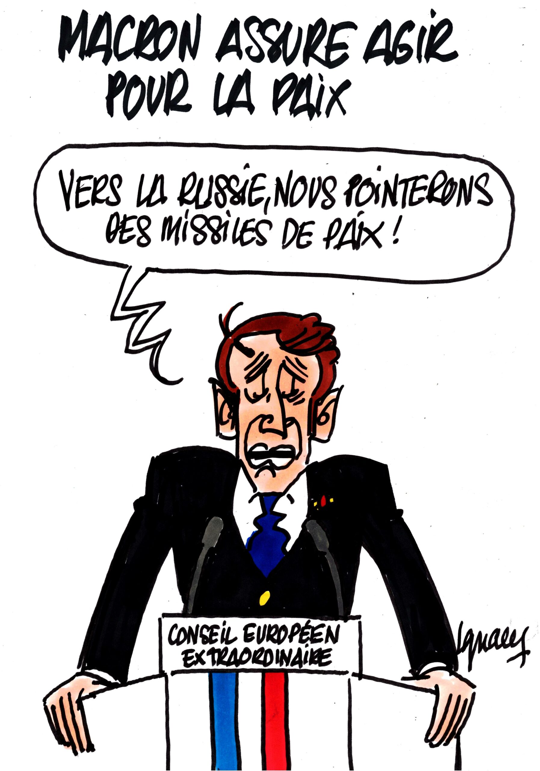 Ignace - Macron assure agir pour la paix