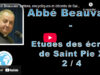 Abbé Xavier Beauvais : analyse de 6 Lettres, décisions pontificales et décrets de Saint Pie X – 2ème partie
