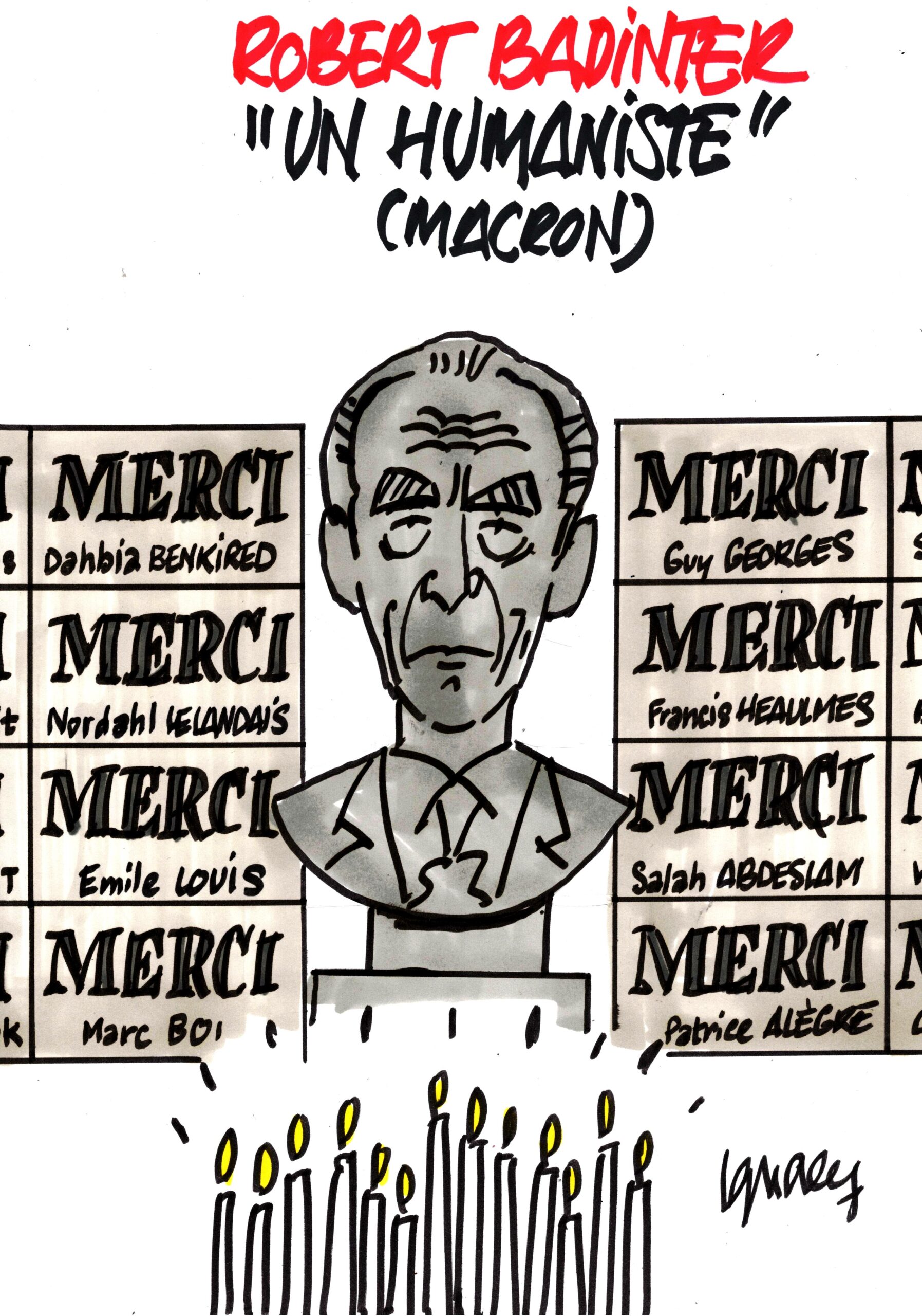 Ignace - Badinter, "un humaniste" (E. Macron)
