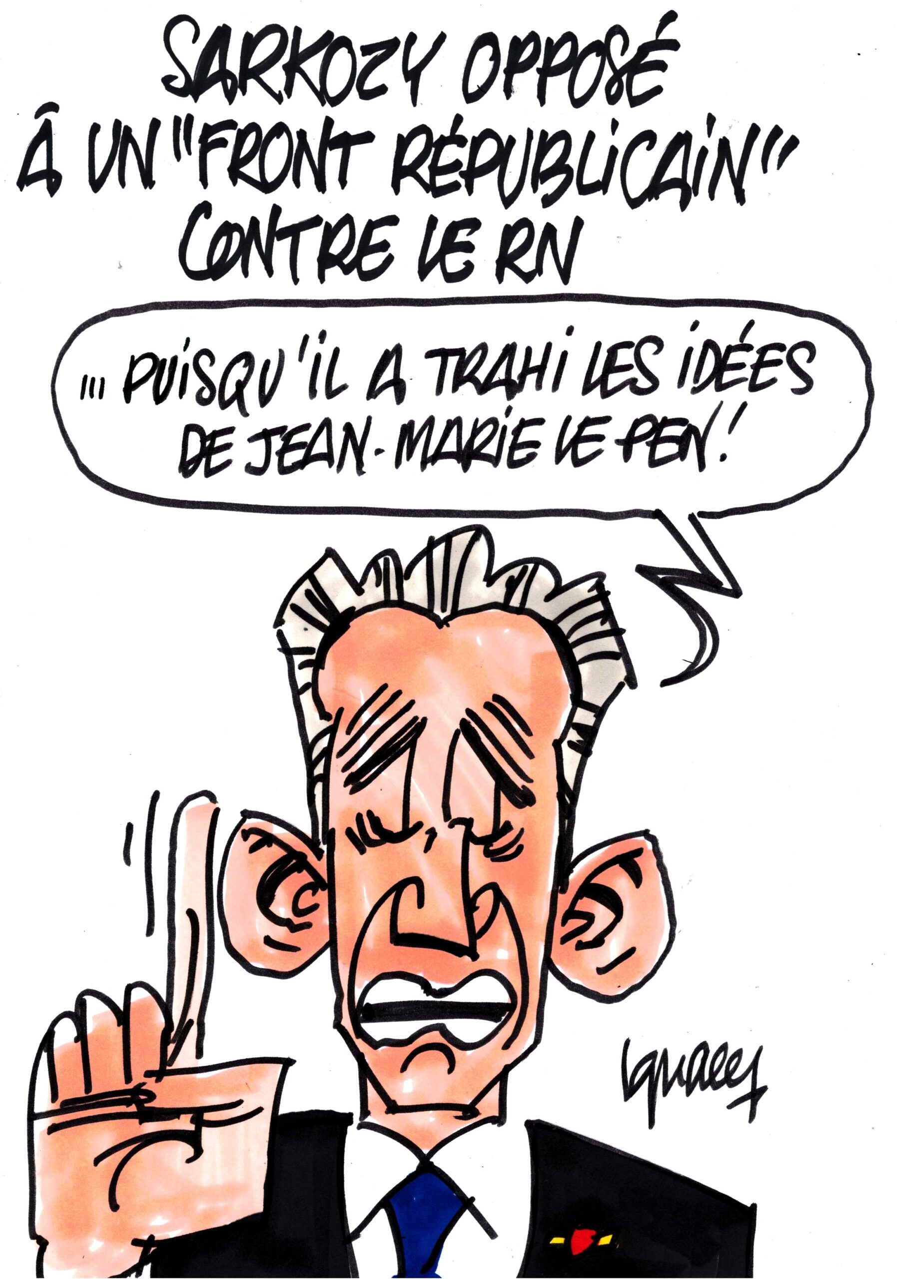 Ignace - Sarkozy opposé à un "front républicain contre le RN