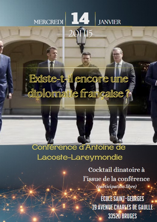 Antoine de Lacoste-Lareymondie, mercredi 14 janvier : Existe-t-il encore une diplomatie française ?